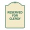Signmission Reserved for Clergy Heavy-Gauge Aluminum Architectural Sign, 24" x 18", TG-1824-23214 A-DES-TG-1824-23214 - alternate 1